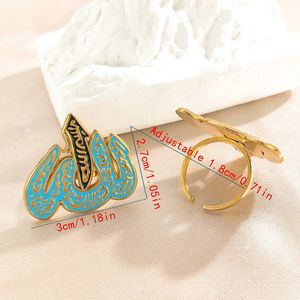 Idea Regalo per il Ramadan: Anello Aperto in Acciaio Inossidabile con Design Arabo Personalizzato, Gioiello Ipoallergenico e Moderno per Lui e Lei - Product Image 3