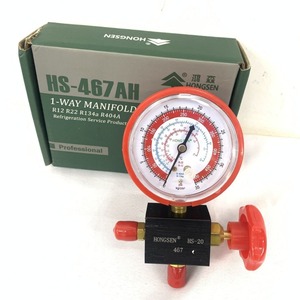 เกจวัดแรงดันน้ำยาทำความเย็น Hongsen 1-Way Manifold Gauge รุ่น HS-467AL AH สำหรับน้ำยา R12 R22 R134a R404A เครื่องมือ HVAC ระดับมืออาชีพ - Product Image 4