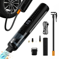 Compresseur d'air 3-en-1 pour pneus de voiture, aspirateur et gonfleur, 150 PSI, pompe à air portable sans fil USB pour gonflage de pneus de voiture