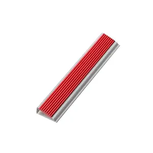 Aluminium extrudiertes Stufen treppen kanten profil Metall treppen kantens chutz verkleidung mit PVC-Inlay