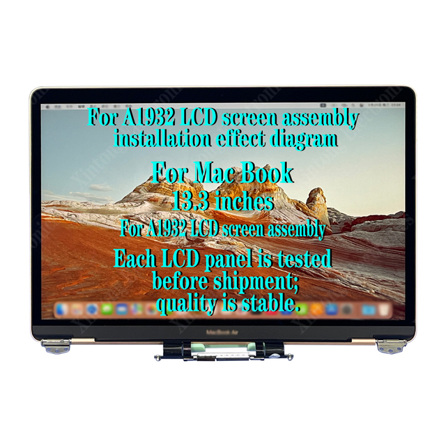 Wholesale for MacBook Air 2019 New Laptop A1932 LCD Screen Assembly Upper Half A1932 Monitor Screen 13.3 Inch LCD Screen