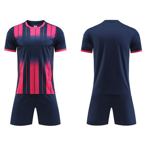 Set Jersey Sepak Bola Lengan Pendek Kerah Bulat Cepat Kering 100% Poliester - Product Image 2