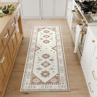Tapis de couloir géométrique antidérapant, imprimé, doux, écologique, lavable en machine, pour la décoration de la buanderie, du salon, de la chambre et de la maison