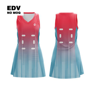 Vestido de netball con tela elástica que absorbe la humedad con logotipo, ideal para prácticas de juegos para niños - Product Image 3