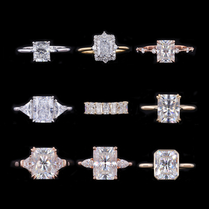 Piedra de Moissanita Blanca Brillante con Corte Radiante de 4*6-10*12mm para Joyería - Product Image 4