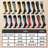 Chaussettes de ski unisexes en laine mérinos thermique au genou avec logo direct d'usine vente en gros Sports d'hiver snowboard chasse