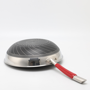 <span class=keywords><strong>Wok</strong></span> Triple de Acero Inoxidable 30/32/34cm, 3 Capas, Antiadherente, con Tapa de Vidrio Templado, Apto para Lavavajillas, Capacidad 18L - Product Image 3