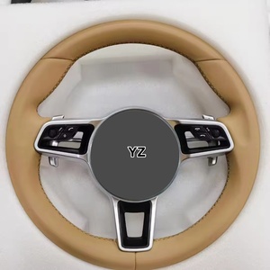 Volant en cuir YZ Upgrade neuf pour <span class=keywords><strong>Porsche</strong></span> Panamera Macan Cayenne Boxster Cayman Taycan 918 911 718 970 971 - Product Image 1