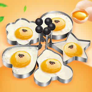 Ustensiles en acier inoxydable DIY en gros, moule à omelette, œufs pochés à la vapeur, œufs frits, gâteau, outil de cuisson en métal, équipement pour la maison - Product Image 1