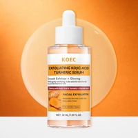 Sérum exfoliant au curcuma et à l'acide kojique AHA BHA, gommage doux pour le visage, élimine les peaux mortes, améliore le teint terne et inégal, 30 ml