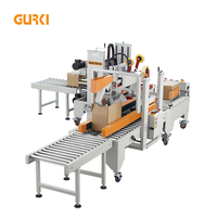 Machine d'emballage automatique de boîtes en carton ondulé GURKI, facile à utiliser, pour l'emballage de boîtes fermées, ligne de scellage de cartons