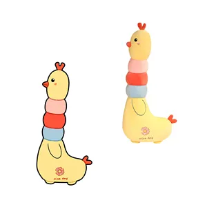 Jouets en peluche personnalisés de haute qualité bas quantité minimale de commande jaune Long cou poulet jouet dessin animé Unique fabricant chinois