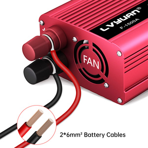 Convertisseur de courant pour voiture <span class=keywords><strong>LVYUAN</strong></span> 12V 24V DC vers 110V 120V AC <span class=keywords><strong>500W</strong></span> 1500W à onde sinusoïdale modifiée avec 2 prises US pour appareils électroménagers - Product Image 3