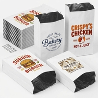 Sacs en papier kraft personnalisés avec doublure en aluminium, résistants à la graisse, à la chaleur et à l'huile, pour l'emballage alimentaire, le déjeuner, le barbecue et les biscuits