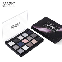 IMAGIC Großhandel Premium 15-Farben-Lidschattenpalette Tiefe Kühle Töne Reichhaltige Pigmentierung Matt Schimmernd Glitzernd für Augenkonturierung