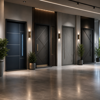 Portail de sécurité extérieur en aluminium, grille antivol pour jardin, villa, allée résidentielle, entrée pivotante en bois personnalisable