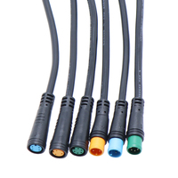 Mini M8-02 Connecteurs Électriques Étanche IP65 en Cuivre 2A 12V pour Vélo Électrique, Câble Adaptateur Mâle-Femelle 2 à 6 Broches Gjq