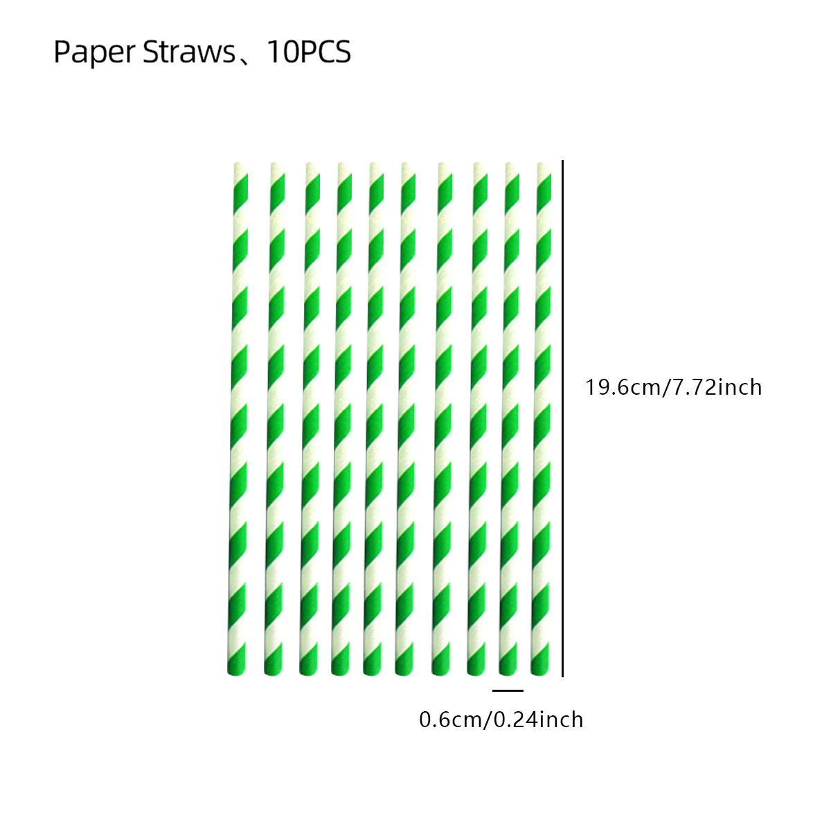 10pcs pailles