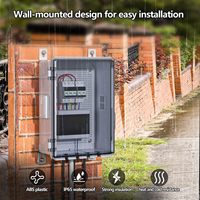 Caja de Conexiones Eléctrica de Plástico con Panel de Montaje, Gabinete para Instrumentos Electrónicos a Prueba de Agua IP67 ABS, Ventilado