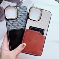 Titulaire de la carte nouveau Style accessoires de téléphone en cuir de luxe coque arrière pour Iphone 11 12 13 14 15 16 17 Pro Max pour Samsung