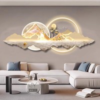 Neues Chinesisches Acryl-Lotus-Neun-Fische-Gemälde Luxuriöses Hochauflösendes Gravurdruck Wasserfestes Umweltfreundliches Sofa-Gemälde