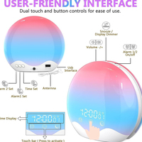 Produit phare : Réveil intelligent avec lumière de réveil, machine à sons pour le sommeil, fonction de réglage via application intelligente, réveil au lever du soleil, machine à bruit blanc S
