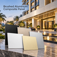 Panneau composite en aluminium brossé bronze 3 mm, plaque ACM pour revêtement de porte de placard