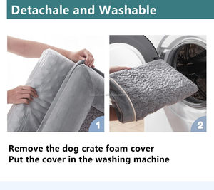 Eierkrat Schuim Hondenbed Voor Grote Honden U-Vormige Orthopedische Hondenbedden Met Afneembare Wasbare Hoes - Product Image 5