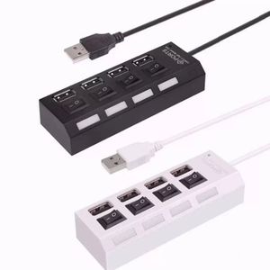 4Usb <b>Hub</b> Charger With Independent Power Switch Button <b>Usb</b> 2.0 <b>Hub</b> for Charging Desktop Laptop Extension for PC - Product Image 1