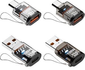 อะแดปเตอร์ USB A <span class=keywords><strong>เป็น</strong></span> USB <span class=keywords><strong>C</strong></span>, USB3.2 Gen2 10Gbps 120W PD ชาร์จเร็ว ตัวแปลง OTG พร้อมไฟ LED, 4 สี สำหรับ <span class=keywords><strong>iPhone</strong></span> MacBook Samsung - Product Image 6