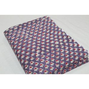 Tela Ligera Hecha a Mano en India con Estampado Sanganeri para Ropa, Edredones, Bufandas, Vestidos, Cortinas y Materiales de Tapicería - Product Image 3