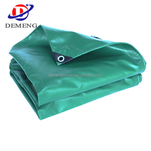 Bâche en PVC enduit vert 600 GSM super résistante et imperméable pour rideau latéral <span class=keywords><strong>de</strong></span> camion, idéale pour couverture extérieure à prix abordable - Product Image 2