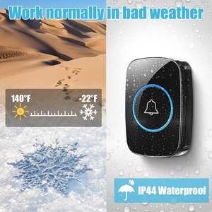 Timbre Inalámbrico A10BB, Impermeable, 300M, 60 Melodías, Control Remoto, Enchufe EU/AU/UK/US, Batería 110V-220V, 1 Botón, 2 Receptores - Product Image 5