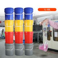 Ember Plastik PP Kosong 4L untuk Pengemasan Air, Drum Plastik dengan Tutup, Putih Transparan, Sablon Sutra