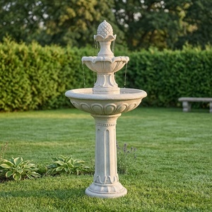 Fontaine <span class=keywords><strong>d</strong></span>'<span class=keywords><strong>eau</strong></span> de jardin classique européenne en résine, cascade extérieure à plusieurs niveaux, avec sommet en forme <span class=keywords><strong>d</strong></span>'ananas pour la <span class=keywords><strong>d</strong></span>écoration de patio - Product Image 3