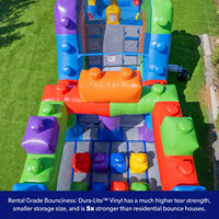 Parcours d'obstacles gonflable avec toboggan aquatique, toboggan gonflable de qualité commerciale pour les fêtes, les événements, les jeux, la location commerciale, 12*3m