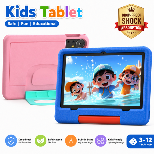 OEM 10 Inch Android 16 T615 Octa Core 20GB 128GB 6000mAh 4G IPS Education Tablette Pour Enfant Kids Tablet with Sim Card Slot