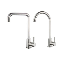 Robinet de cuisine monocommande en acier inoxydable chromé, style classique, design moderne, mitigeur eau chaude et froide, flexible, céramique
