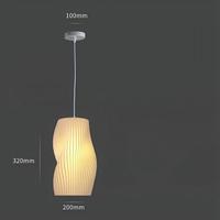 Lampe suspendue créative en acrylique LED imprimée en 3D avec lumière blanche chaude douce 2700K 36V pour hôtels et restaurants
