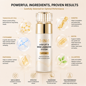 Sistema 2 in 1 per Lash Lift e <span class=keywords><strong>Laminazione</strong></span> Sopracciglia, Tecnologia Dual Fusion, Formula TGA alla Cisteamina, Gel Liquido Vegano pH Neutro per Salone - Product Image 4