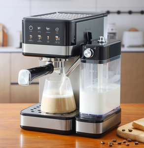 Nueva Cafetera Italiana Semiautomática Portátil Pequeña de Acero Inoxidable con Control Automático de Temperatura y Espumador de Leche - Product Image 3