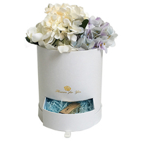 17*20cm rond cadeau fleur emballage boîte mariage anniversaire saint valentin câlin seau avec petit tiroir bonbons stockage boîte-cadeau