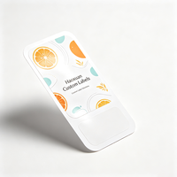 Étiquettes de thé aromatisé aux fruits Haoxuan OEM, film PET blanc brillant, impression UV sélective, autocollants adhésifs pour emballages de thé