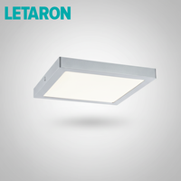 Plafonnier LED carré minimaliste moderne 24W IP20 sans scintillement ultra-mince à montage encastré pour salon et chambre