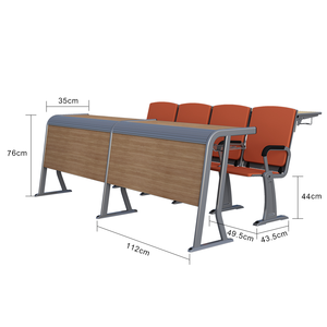 Venta al por mayor barato salón <span class=keywords><strong>de</strong></span> conferencias muebles College University plegable escuela <span class=keywords><strong>escritorio</strong></span> y silla - Product Image 3
