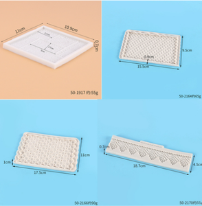 Une variété de jante de gâteau fondant bricolage écailles de poisson perle treillis gâteau décoration jante moule en silicone - Product Image 6