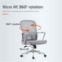 Prix moins cher chaise du personnel milieu dos maille tissu chaise de bureau chaises de réunion pivotantes