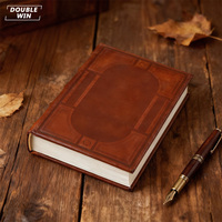 Carnet de notes A5 avec couverture en cuir véritable et logo personnalisé