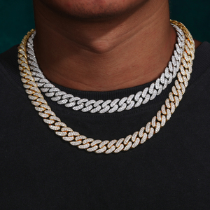 Bán Buôn Sang Trọng 12Mm 2-Row Zircon Cuba Liên Kết Chuỗi Vòng Cổ Hợp Thời Trang Đồng Đảng Trang Sức - Product Image 5