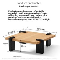 Table basse moderne de luxe en bois massif, écologique, durable et facile à nettoyer pour le salon